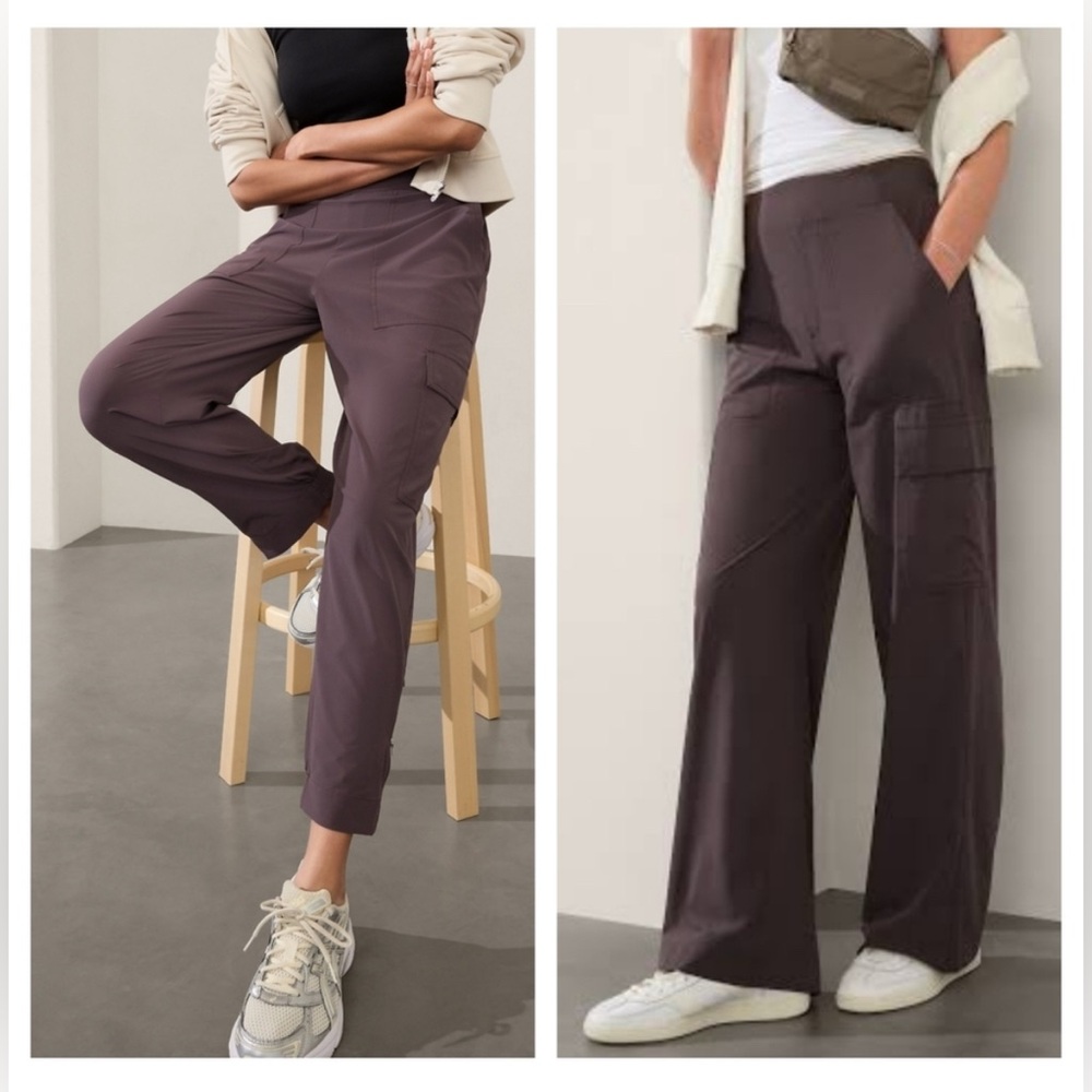 Athleta Brooklyn Heights Cargo Pants 4 Shale